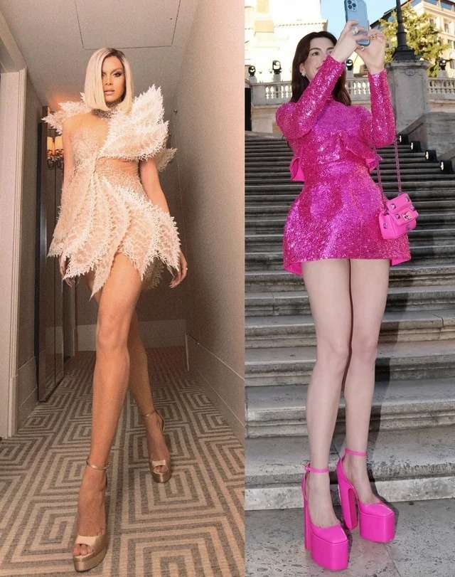 Hailee Steinfeld Or Anne Hathaway Leg