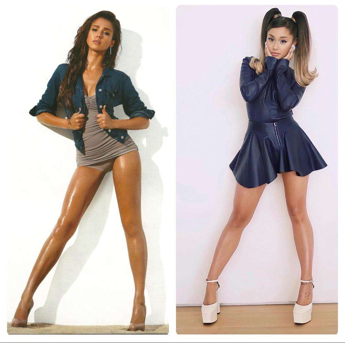 Jessica Alba Or Ariana Grande Leg