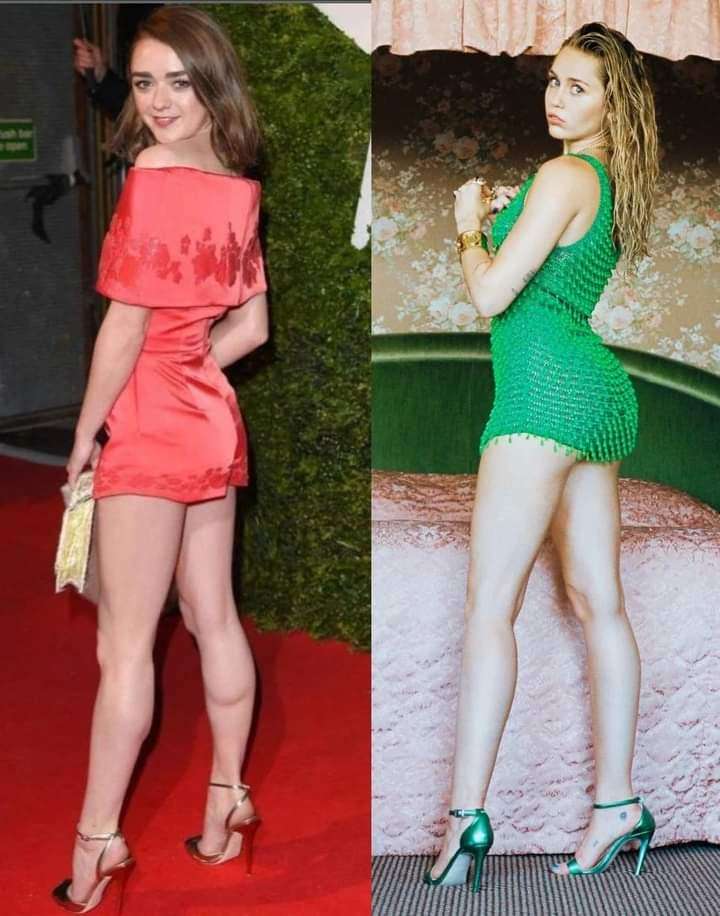 Maisie Williams Or Miley Cyrus Leg